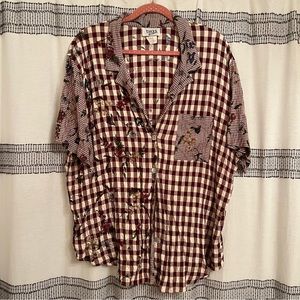 Flowy short sleeve button down